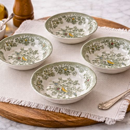 Vintage Enoch Wedgwood "Kent" Dessert Bowls – Set of Four