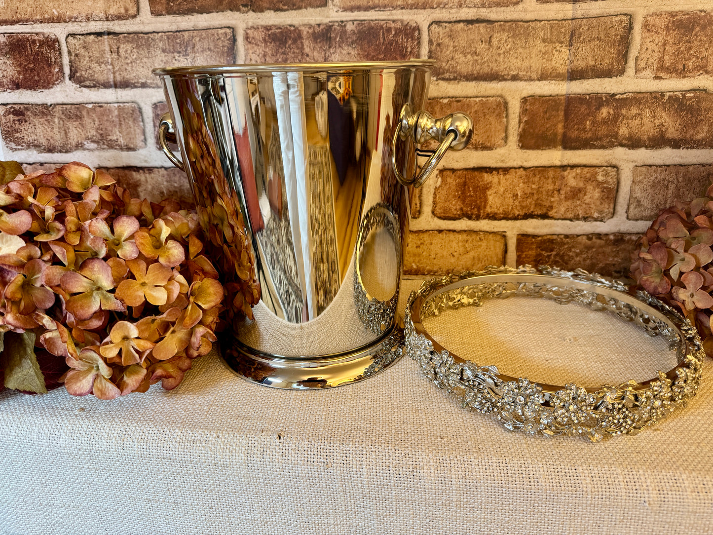 Champagne Bucket with removable Crystal Sleeve Topper