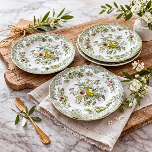 Vintage Enoch Wedgwood "Kent" Bread & Butter Plates – Set of Four