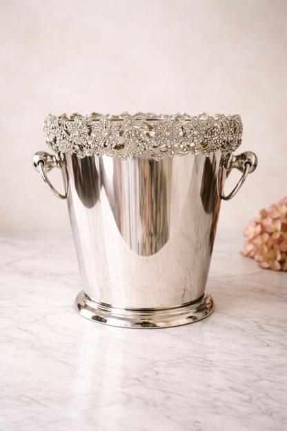 Champagne Bucket with Crystal Rim