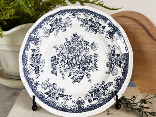 Kensington Staffordshire Ironstone Blue and White Decorative Plate - Balmoral Pattern
