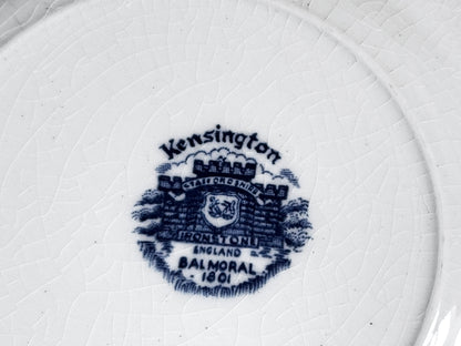 Kensington Staffordshire Ironstone Blue and White Decorative Plate - Balmoral Pattern